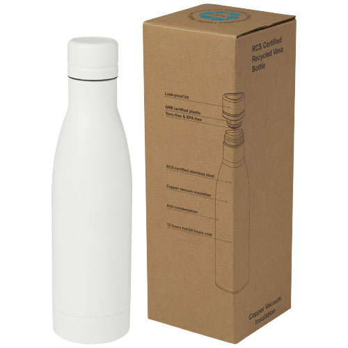 Vasa butelka ze stali nierdzwenej z recyklingu z miedzianą izolacją próżniową o pojemności 500 ml posiadająca certyfikat RCS  (10073601)