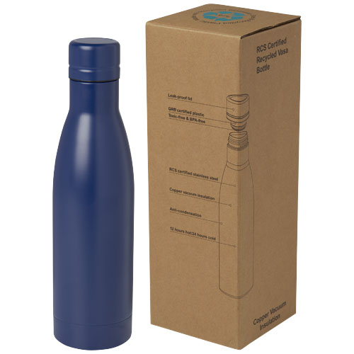 Vasa butelka ze stali nierdzwenej z recyklingu z miedzianą izolacją próżniową o pojemności 500 ml posiadająca certyfikat RCS  (10073652)