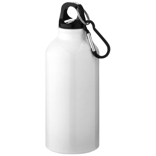 Oregon butelka na wodę z karabińczykiem wykonana z aluminium z recyklingu z certyfikatem RCS o pojemności 400 ml (10073801)
