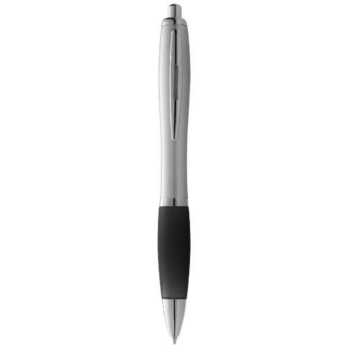 Długopis ze srebrnym korpusem i kolorowym uchwytem Nash (10635509)