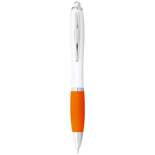 Długopis Nash z białym korpusem i kolorwym uchwytem (10690008)