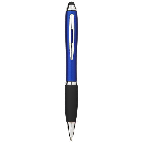 Długopis z kolorowym stylusem i czarnym uchwytem Nash (10690302)