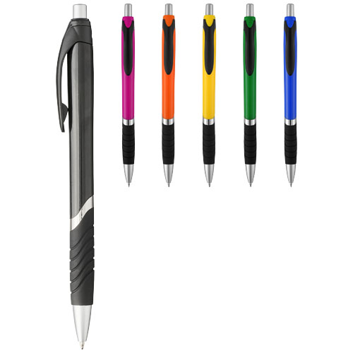 Solidny, kolorowy długopis Turbo z gumowym uchwytem (10771314)