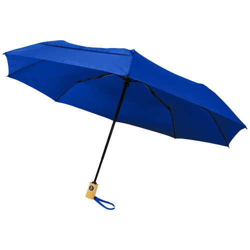 Składany, automatycznie otwierany/zamykany parasol Bo 21” wykonany z plastiku PET z recyklingu (10914353)