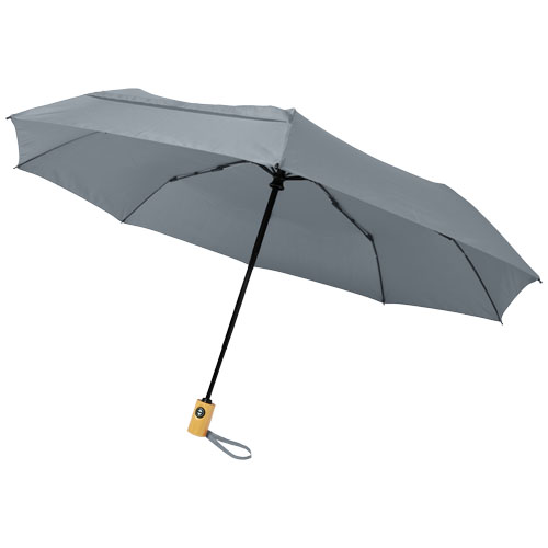 Składany, automatycznie otwierany/zamykany parasol Bo 21” wykonany z plastiku PET z recyklingu (10914382)