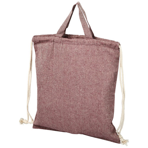 Plecak Pheebs z bawełnianym sznurkiem ściągającym z recyklingu o gramaturze 150 g/m² (12045904)