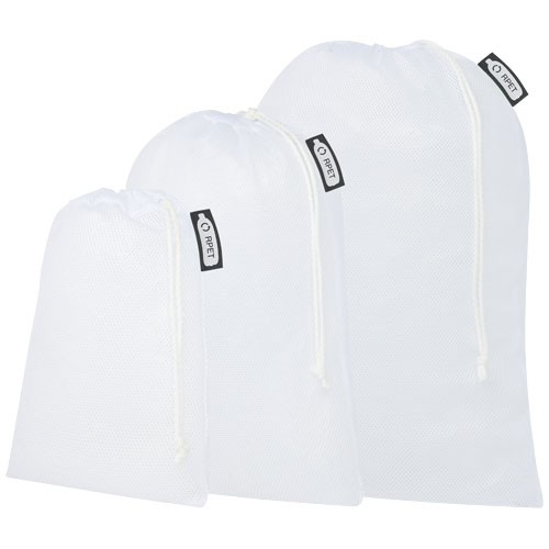 Set of 3 recycled polyester grocery bags