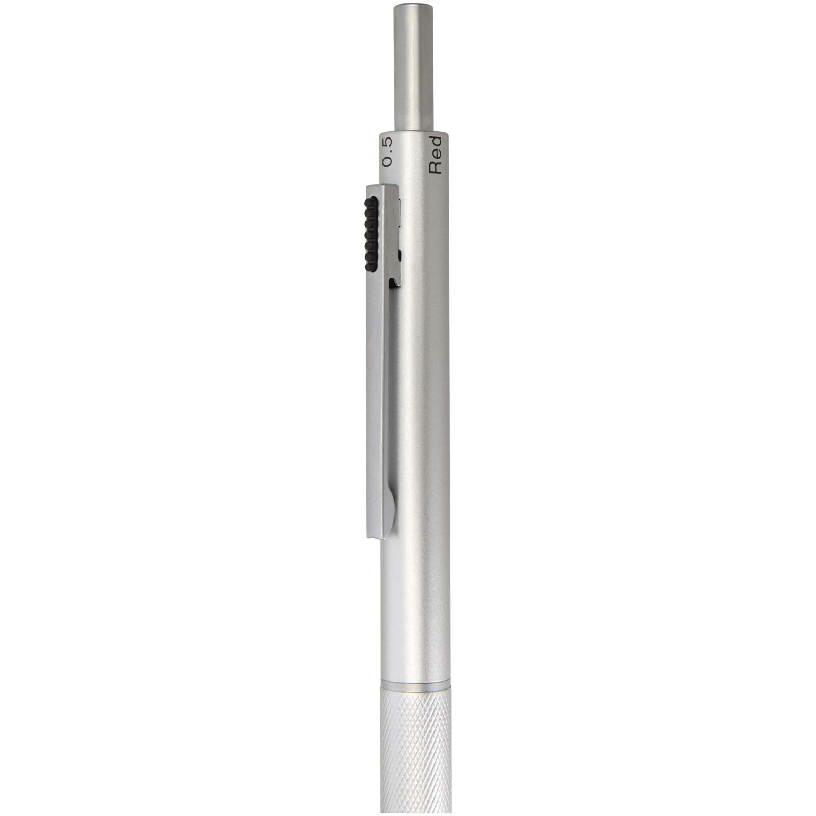 Stylo à bille 4 en 1 RCS Tine en acier inoxydable recyclé
