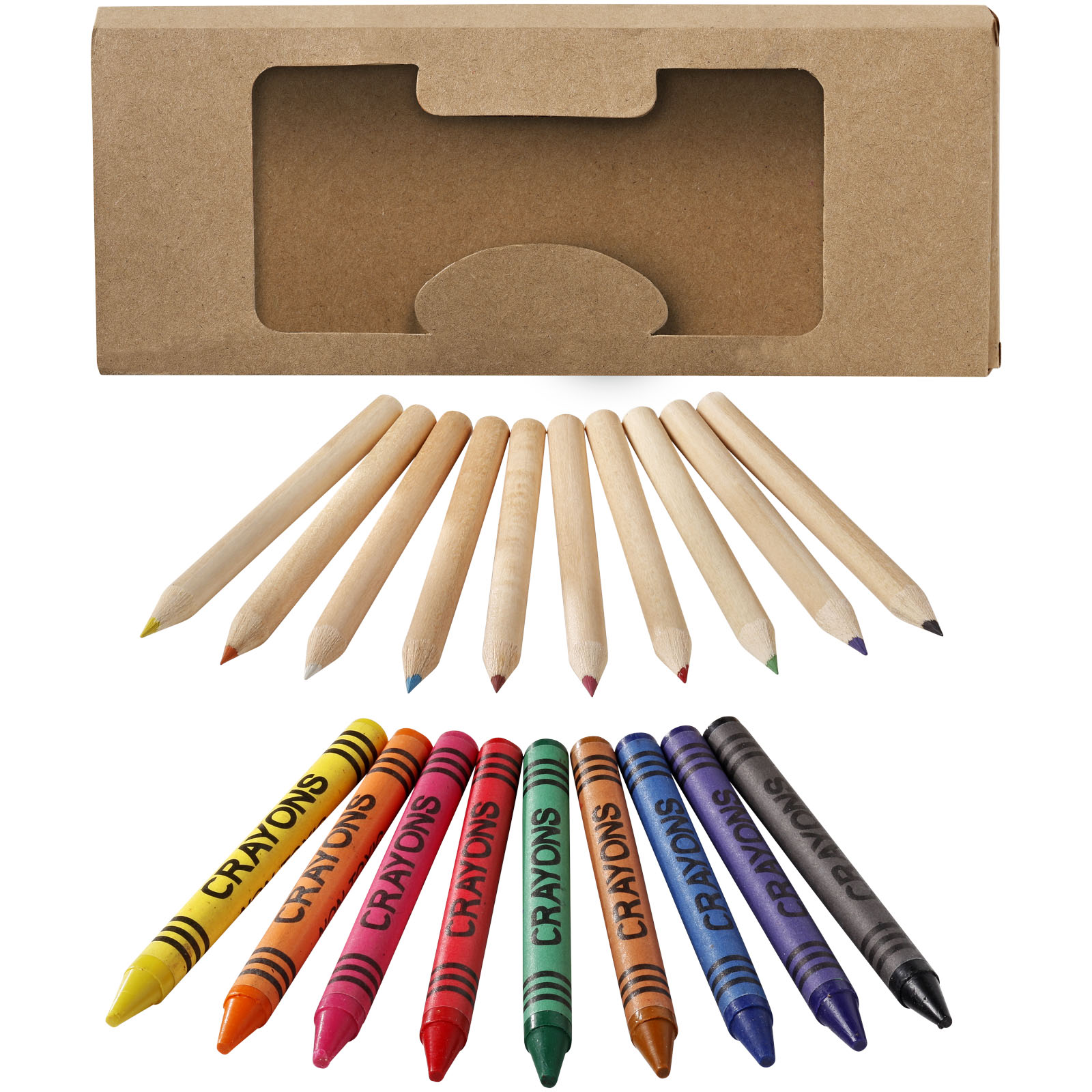 Sets de coloriage - Kit de crayons et crayons gras colorés 19 pièces Lucky