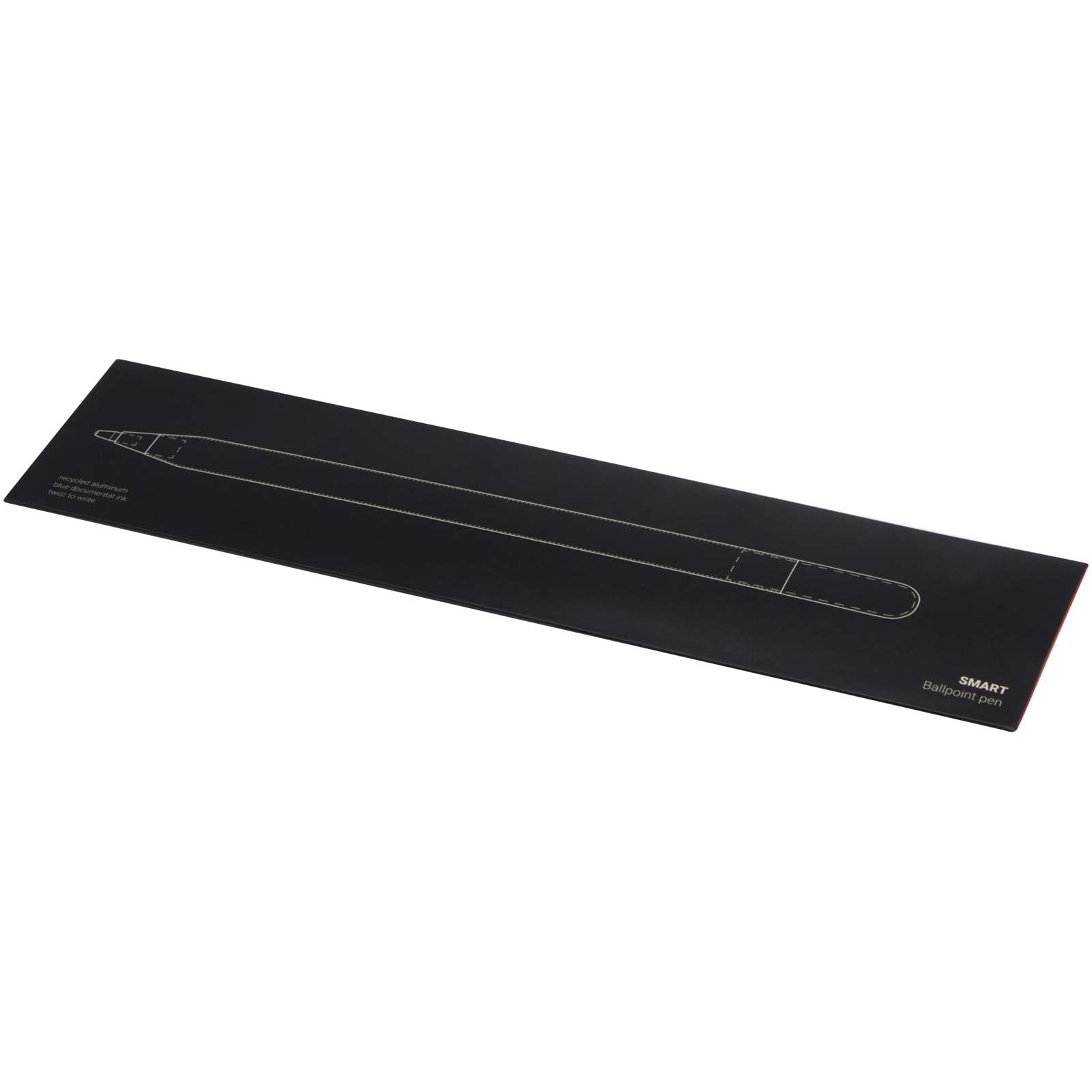 Stylo à bille à mécanisme rotatif SMART en aluminium recyclé (encre noire)