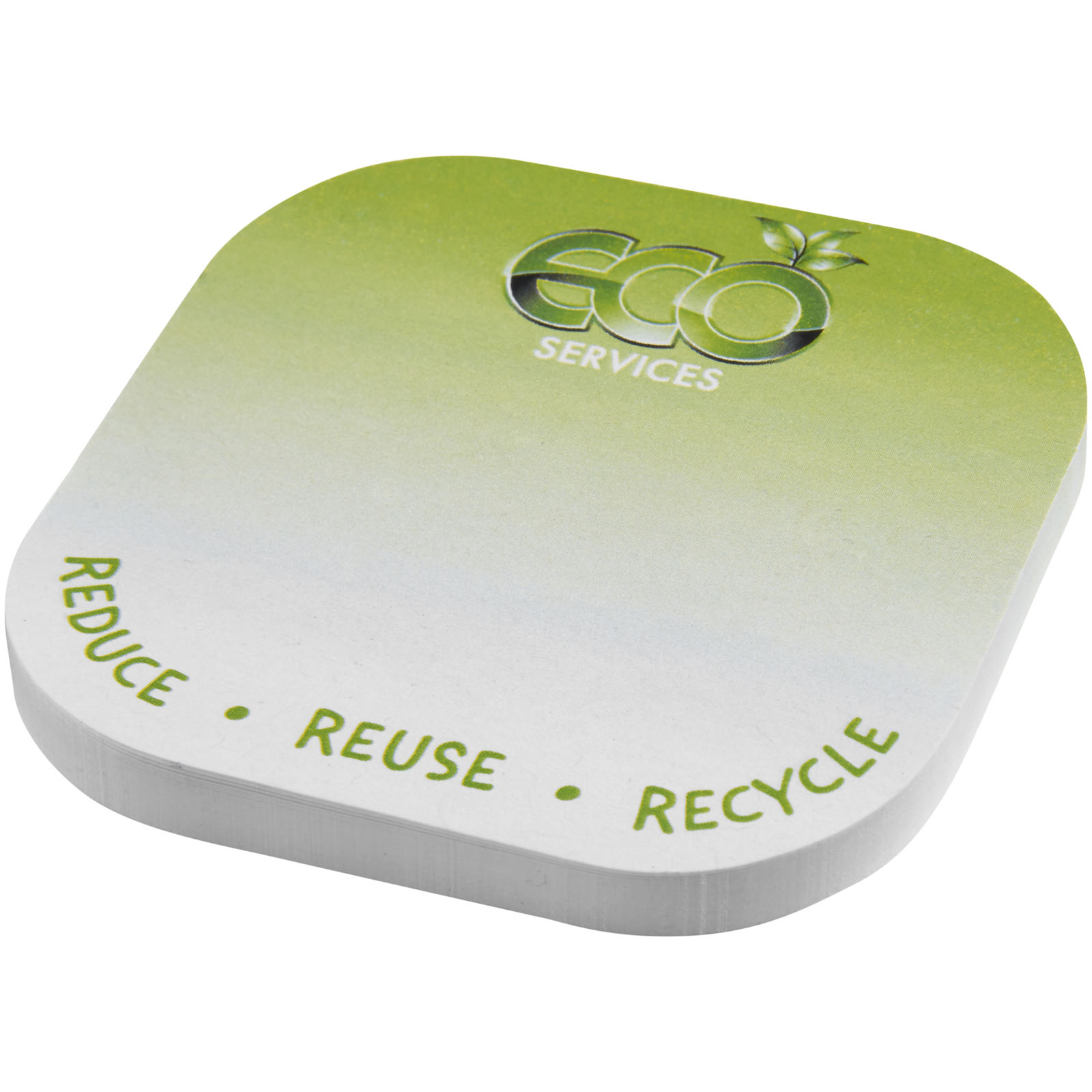 Sticky-Mate® firkantede selvklæbende noter af genbrugspapir med afrundede hjørner