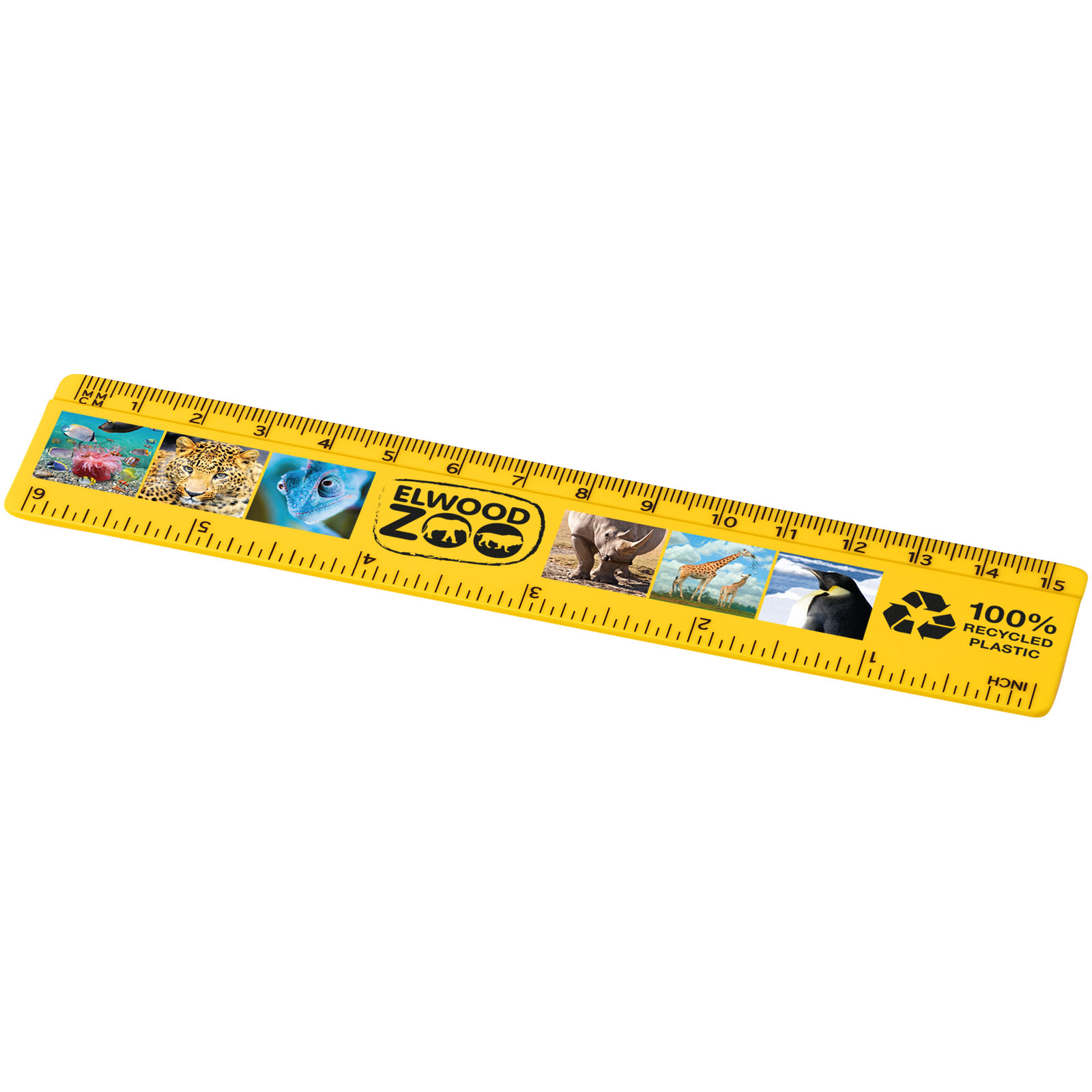 Refari 15 cm recycled plastic ruler