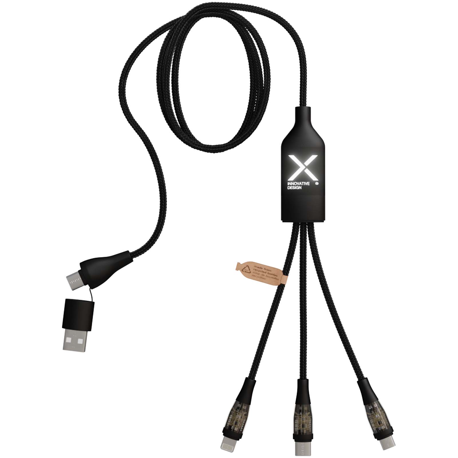 SCX.design C50 5-i-1 hurtigopladning 100 W/5 A kabel med digitalt display