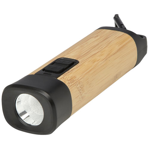Kuma ficklampa med karbinhake av bambu och RCS-återvunnen plast