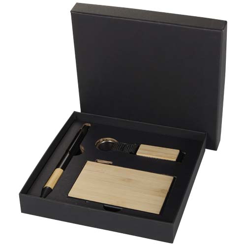 Minka gåvoset med RCS-kulspetspenna, nyckelring och RFID-korthållare i återvunnen aluminium