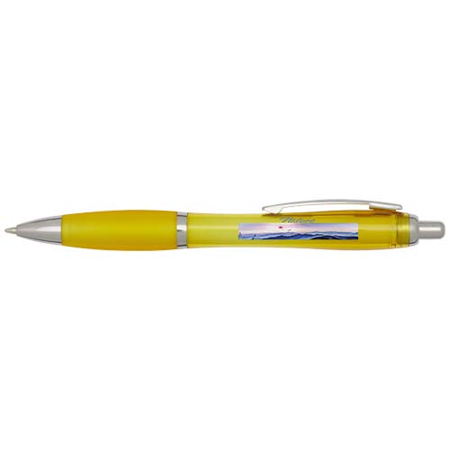 Nash RCS recycled plastic ballpoint pen with coloured barrel and grip (blue ink)