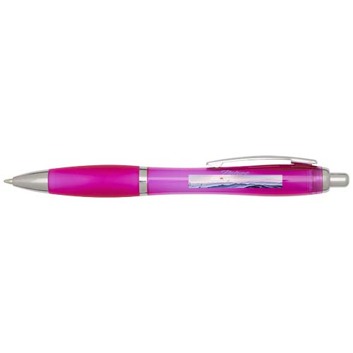 Nash RCS recycled plastic ballpoint pen with coloured barrel and grip (blue ink)