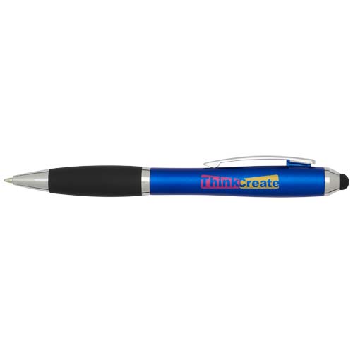 Nash RCS recycled plastic stylus ballpoint pen with coloured barrel and black grip (black ink)