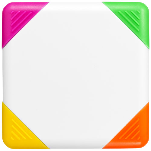 Trafalgar square-shaped 4-colour highlighter