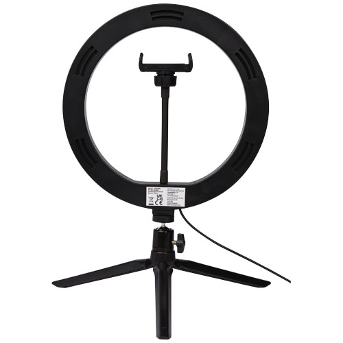 Studio ring light for selfies and vlogging with phone holder and tripod