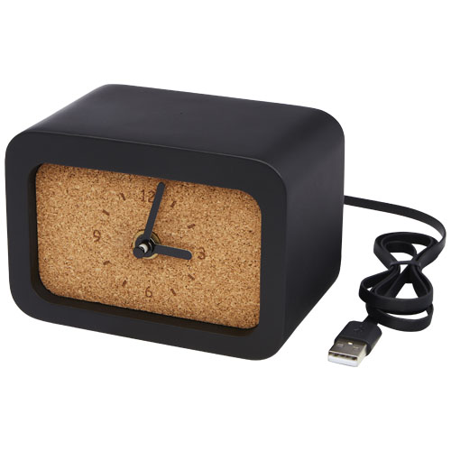 Momento wireless limestone charging desk clock