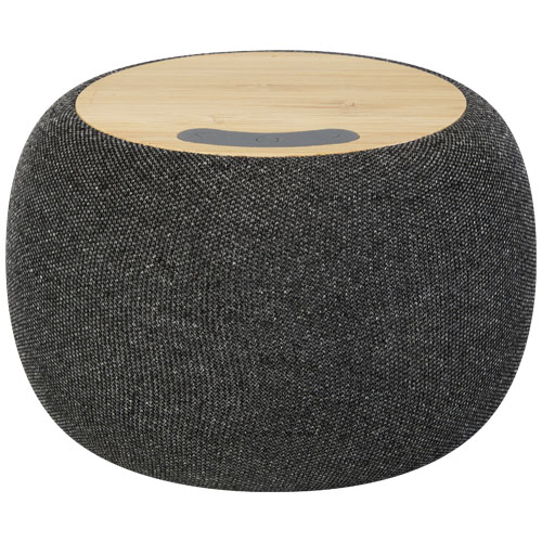 Ecofiber bamboo/RPET Bluetooth® speaker and wireless charging pad