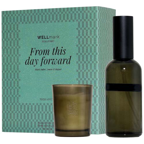 Wellmark gåvoset med 100 ml rumsdoft och 70 ml Tender Affection-ljus - 3