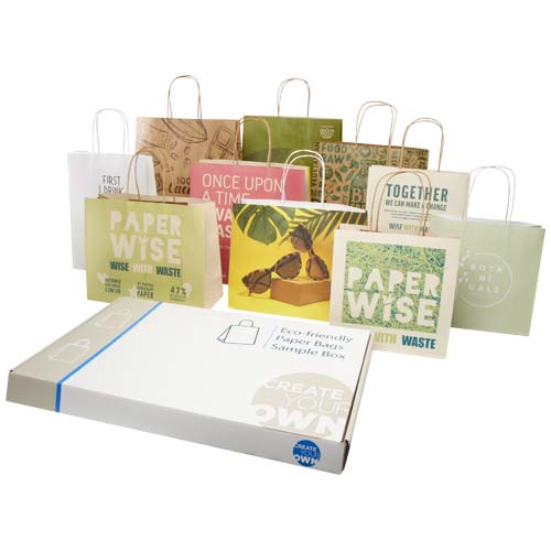 Agricultural waste and kraft paper bags sample box