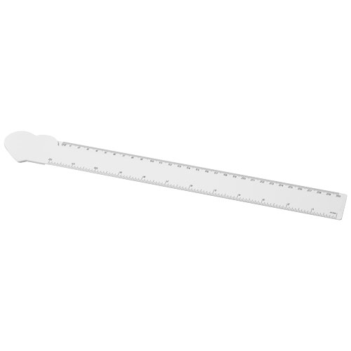 Tait 30cm heart-shaped recycled plastic ruler