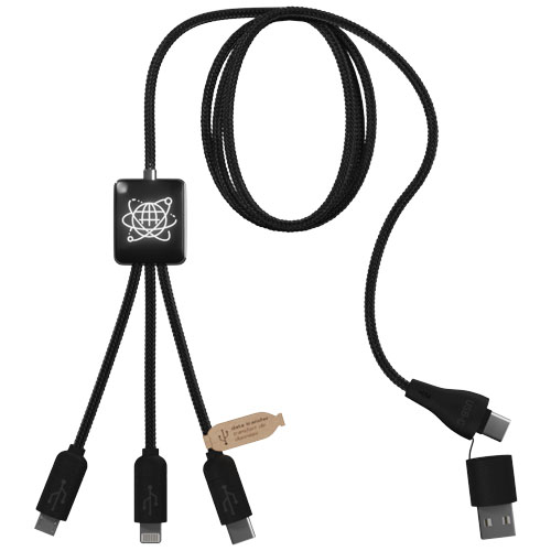 SCX.design C45 5-in-1 rPET charging cable with data transfer